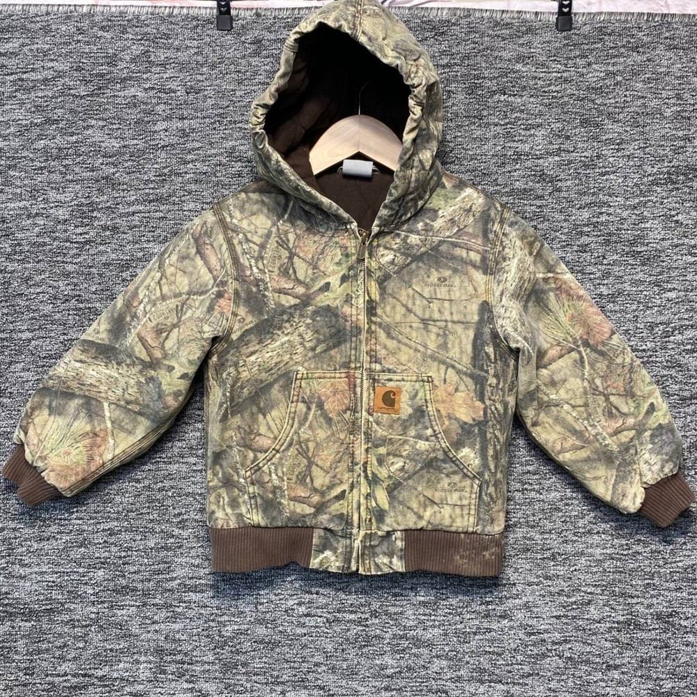 Carhartt Kids XS Size 6 Mossy Oak Break Up Country Camo Hooded Active Jacket